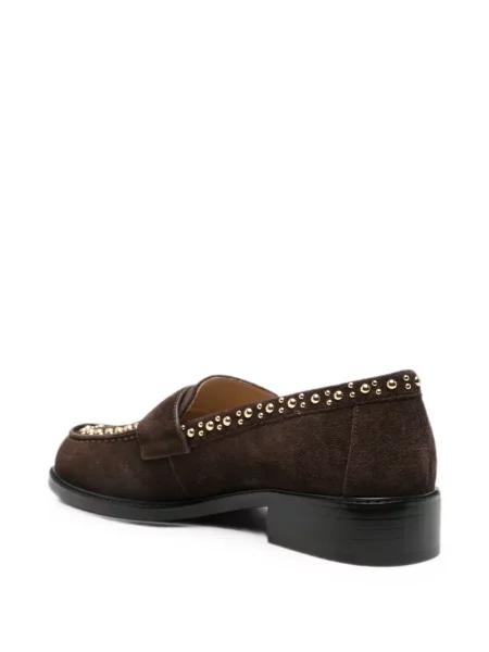 Pantofi loafer Furla din piele maro