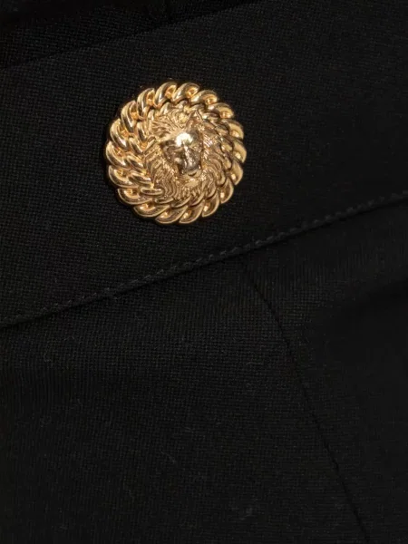 Rochie mini Balmain cu gât halter de costum negru