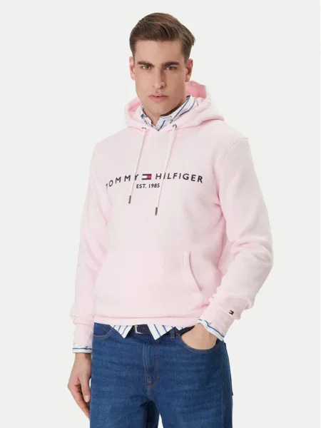 Tommy Hilfiger Pulóver Logo rózsaszín