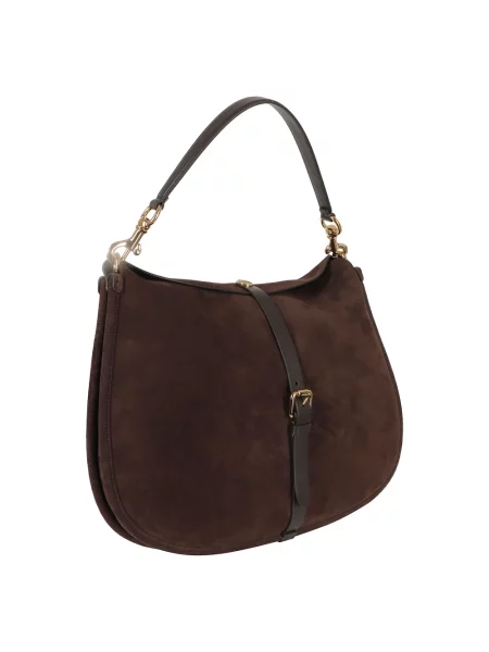 Torebka crossbody Etro zamszowa brązowa