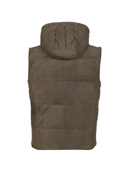 Vestă Al Duca D’aosta 1902 din piele de căprioară maro
