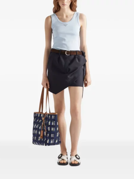 Top Prada tricotate albastru