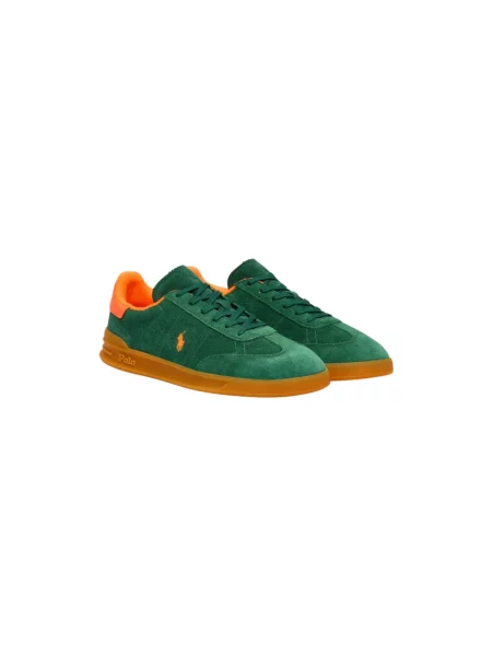 Sneakersy Polo Ralph Lauren skórzane zielone