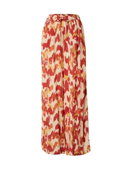 VILA Pantaloni VIMUNTHE / galben / auriu / roșu bej