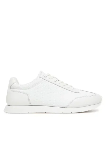 Calvin Klein Sneakersy Low Prof Runn Laceup Mono bílá