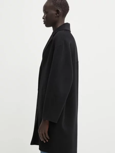 Maison Kitsuné palton de lână Doubleface