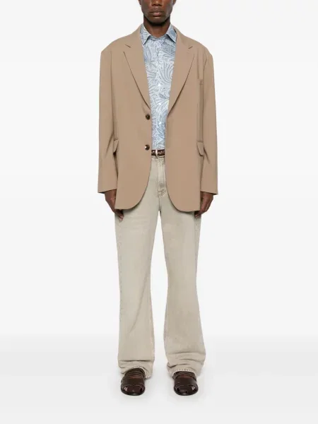 Cămașă Etro cu imagine cu model paisley albastru