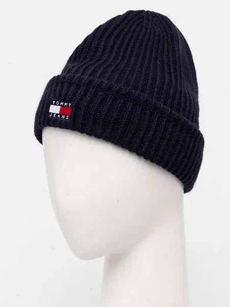 Czapka Tommy Jeans wełniana niebieska