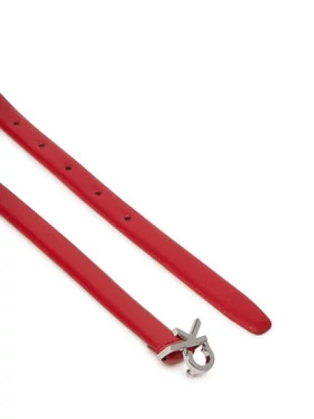 Calvin Klein Dámský Ck Buckle Skinny Belt červená