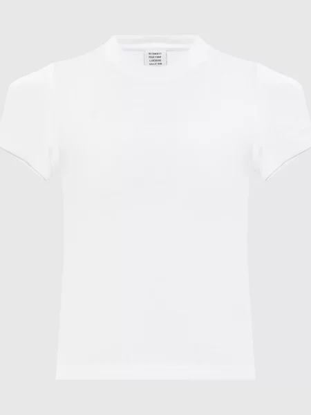 Топ з вишивкою логотипа Vetements білий