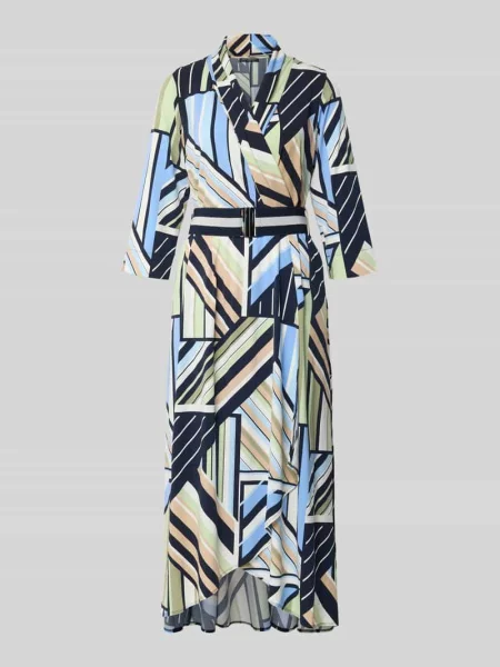 Długa sukienka krój regular fit w kopertowy styl Betty Barclay