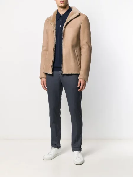 Polo John Smedley tricotate albastru