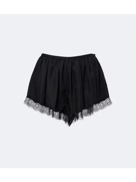 Pantaloni scurți Ulla Johnson de mătase negru