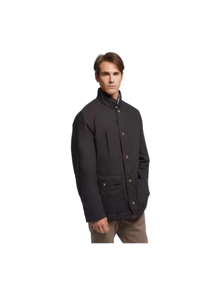 Woskowana kurtka Brooks Brothers czarna