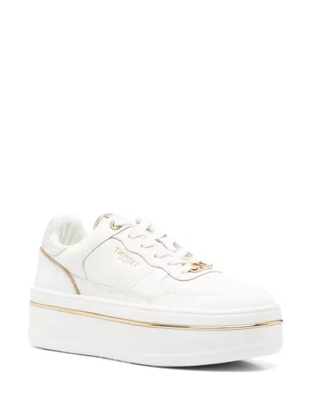 Sneakerși Twinset cu autograf alb