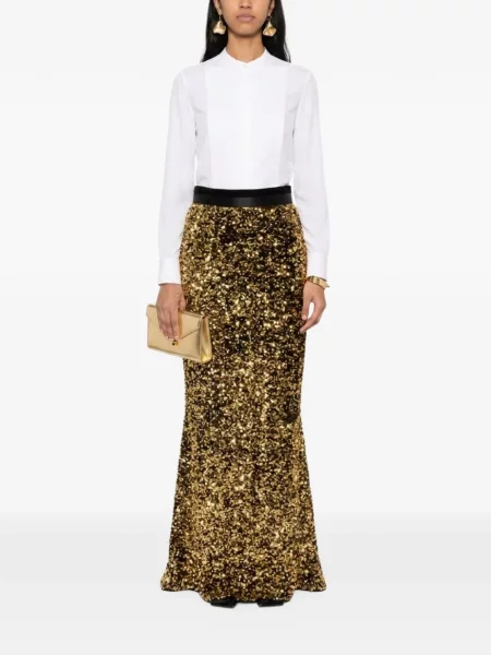 Fusta maxi Styland cu paiete stretch