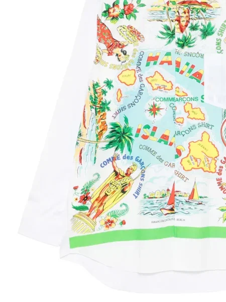Ing Comme Des Garçons Shirt nyomtatás fehér