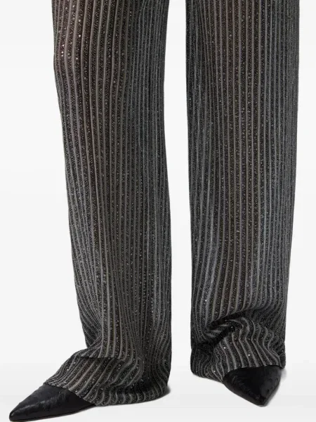 Pantaloni Missoni cu paiete cu dungi gri