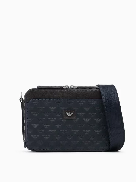 Emporio Armani Мессенджер Темно-синій Шкіра/поліуретан синя
