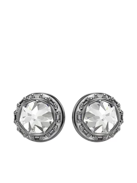 Cercei Swarovski de cristal argintiu