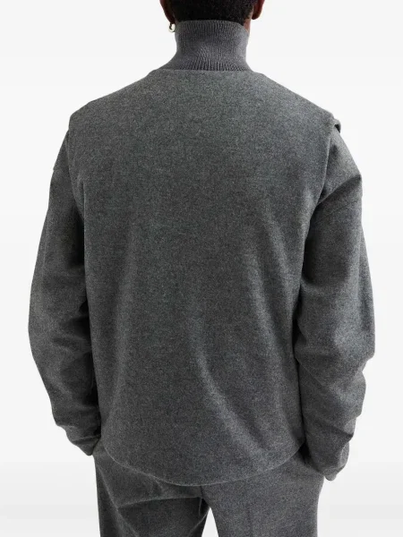 Vestă Jil Sander de lână gri