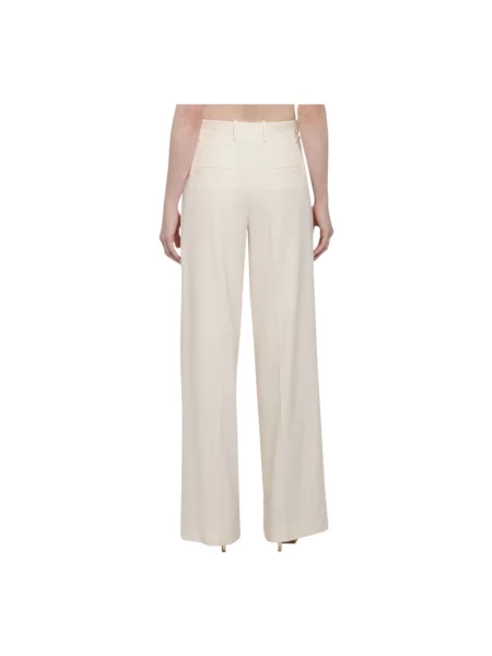 Simona Corsellini spodnie szerokie high waist beżowy
