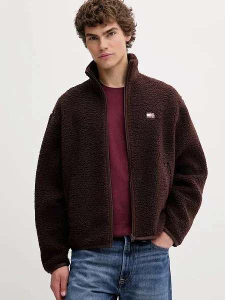 Tommy Jeans bluza z aplikacją brązowy