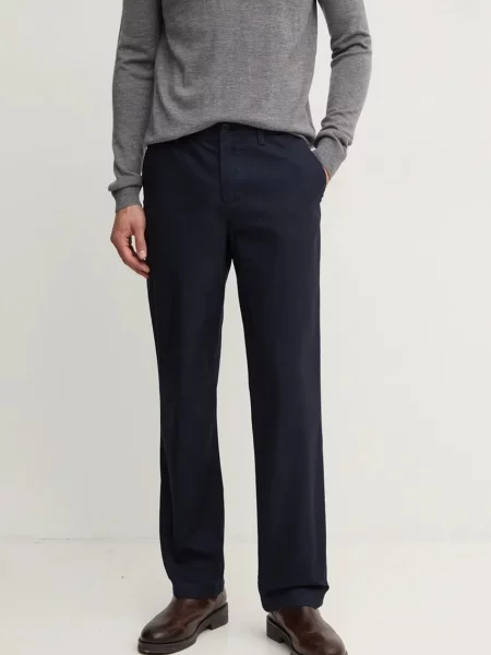 Kalhoty Lacoste tmavomodrá jednoduché