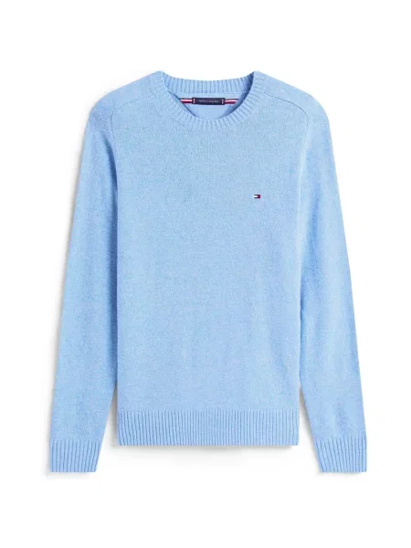 Pulover Tommy Hilfiger cu decolteu rotund albastru