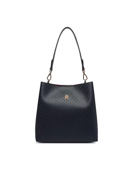 Tommy Hilfiger Τσάντα Th Icon Shoulder Bag Mono Σκούρο μπλε