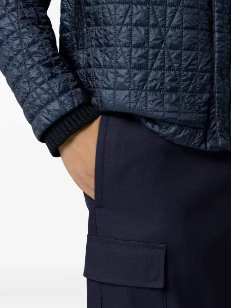 Pantaloni Stone Island cu strasuri albastru