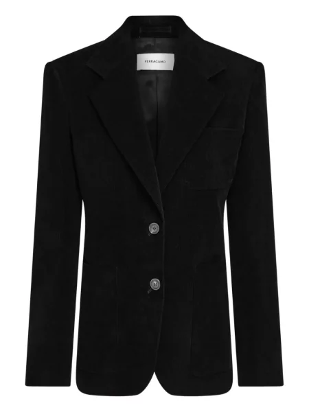 Sacou Ferragamo de catifea cord negru