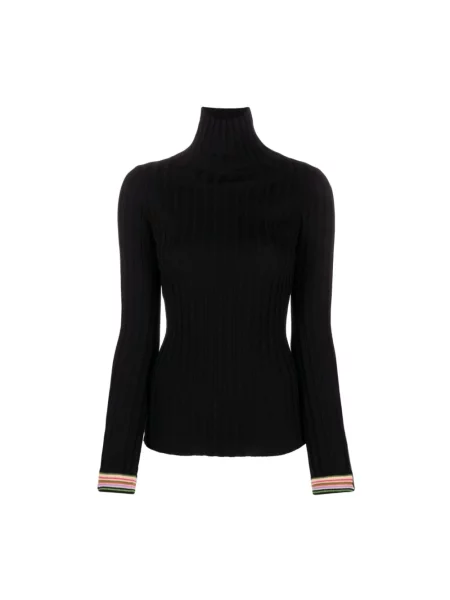 Sweter z golfem Etro wełniany do golfa czarny
