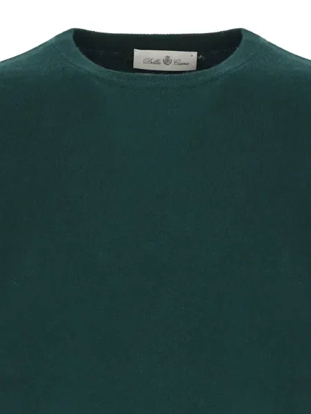 Pulover Della Ciana cu decolteu rotund verde