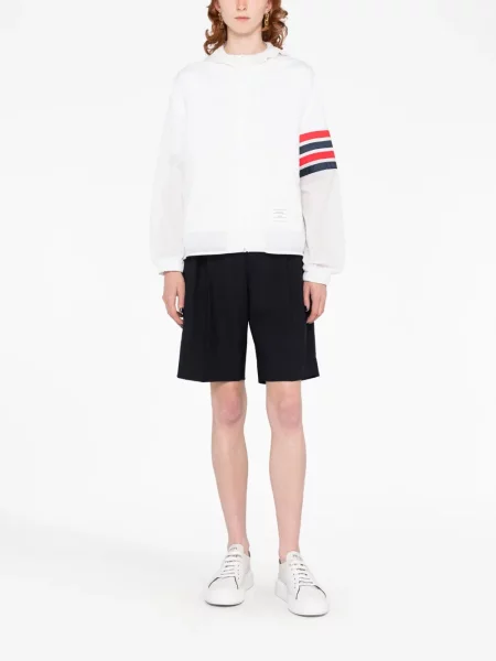 Dryžuotas striukė Thom Browne balta