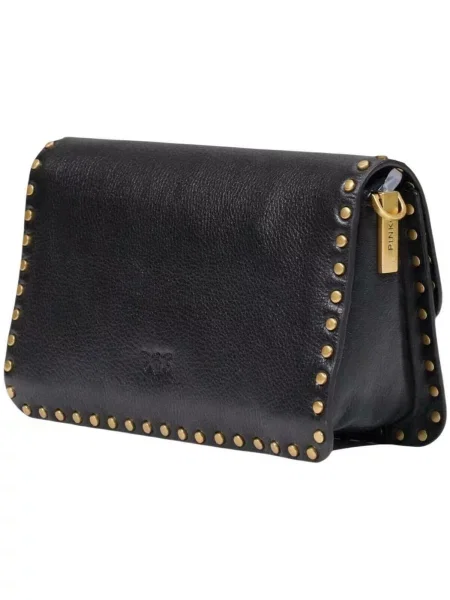 Pinko crossbody kabelka dámska kožená čierna
