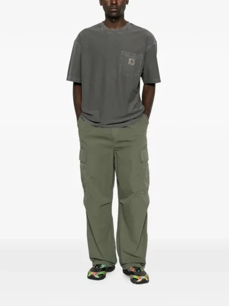 Μπλούζα Carhartt Wip τσέπες patch με αυτόγραφο μαύρο
