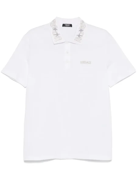 Polo Versace cu broderie alb