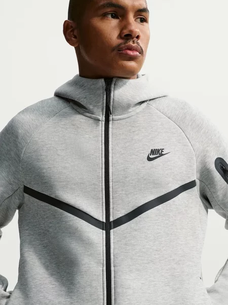 Férfi dzseki Nike Tech Windrunner Full Zip cave dark grey heather/black. Méret: S szürke