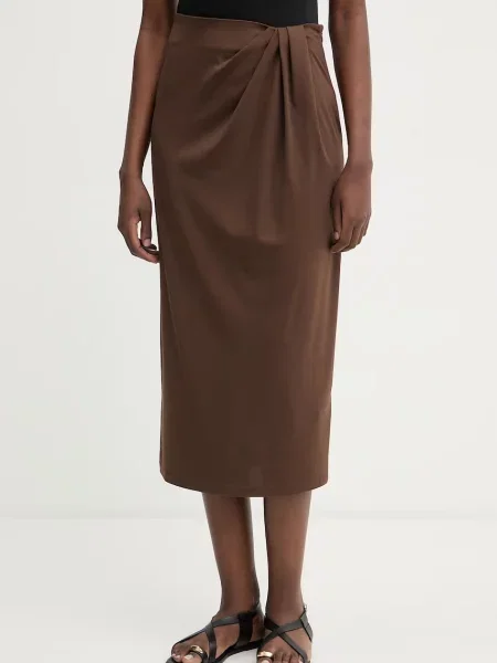 Weekend Max Mara fustă LAPPOLE maro