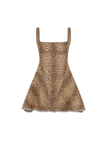 Sukienka Roberto Cavalli brązowa