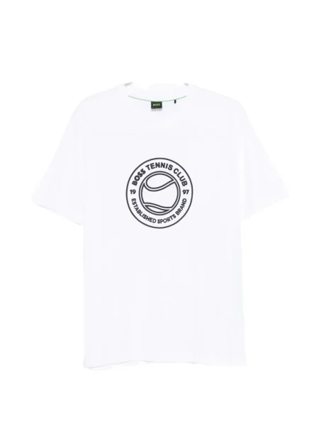 Tricou Boss cu imagine alb
