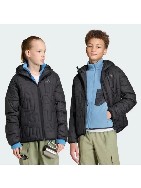 Bunda Terrex Kids Xperior CLIMAWARM Padded černá