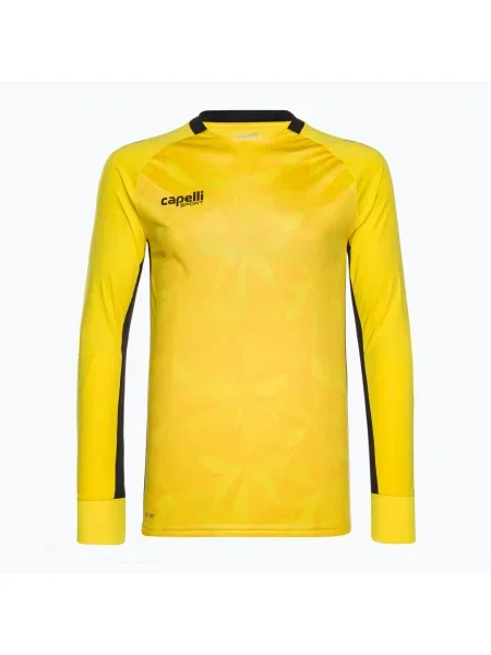 Tricou de fotbal pentru bărbați Capelli Pitch Star Goalkeeper team galben/negru pentru bărbați negru