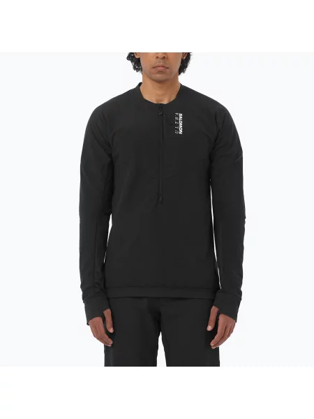 Hanorac din fleece Salomon din fleece alergare negru