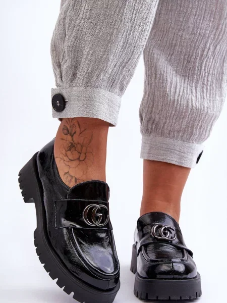 Kožené mokasíny Laura Messi černé