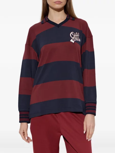 Csíkos pólóing Off-white autogrammal fehér