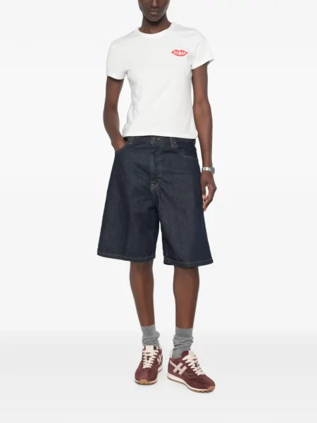 Tricou Kenzo cu broderie alb