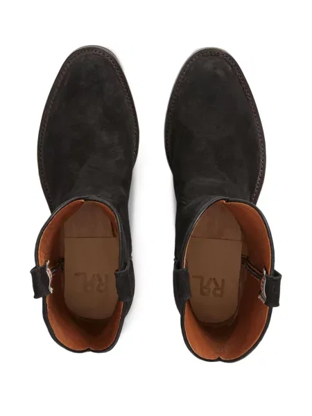 Botine Ralph Lauren Rrl din piele de căprioară negru
