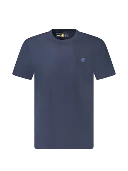 Tricou Timberland cu broderie cu decolteu rotund albastru